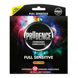 20 Condones Prudence Full Sensitive, Doble Lubricación