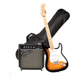 Pack Guitarra Eléctrica Stratocaster Sonic Sunburst - Squier