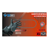 Guantes Top Safe Negro Diamantado 7.0 Grs Profesional