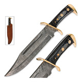 Bowie Damasco Full Tang Timber Rattler Western Outlaw 42 Cm