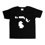 Remera Negra Adultos Pixel R87