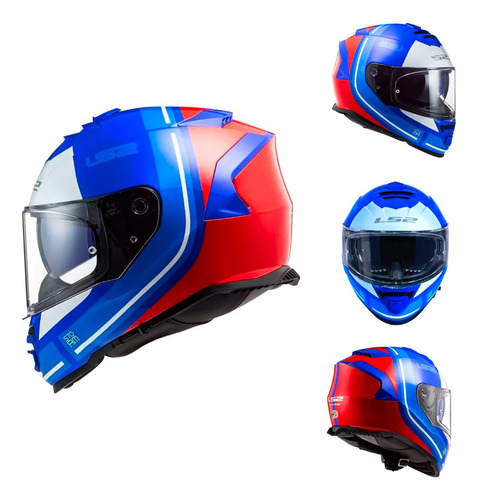 Capacete Feminino Masculino Moto Ls2 Ff800 Storm Slant Blue