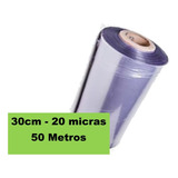 Filme Pvc Encolhivel F.dupla 30cm-20 Micras-50 Metros-shrink