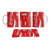 2x1 Plantillas Editables Para Tazas Refrescos Coca Cola 11oz