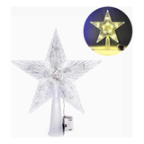 Estrella Para Árbol De Navidad Luminosa Led 15cm/enchufe