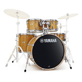 Batería Acústica De 5 Cuerpos Yamaha Stage Custom Birch Color Natural Wood