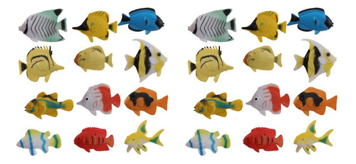 12 Peces De Mar Tropicales Grandes Y Coloridos De Simulación