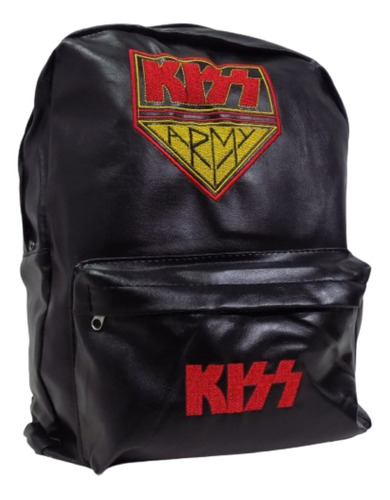  Mochilas De Kiss Cuero Bordadas Rockería Que Sea Rock