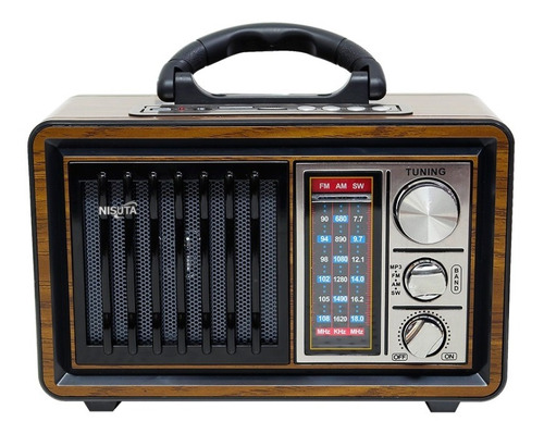 Radio Portátil Bluetooth Nisuta Vintage Recargable Ns-rv18