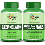 Sleep Melaton 500mg + Vitaminas Hair, Skin E Nails Stay Well