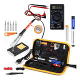 Kit De Electronica Para Soldar - 9 Piezas + Tester + Estuche