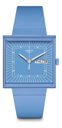 Swatch Reloj Casual Unisex Cuarzo Biocerámico Azul ¿y Si?ci