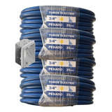 Pack X4 Manguera Eléctrica Azul + 20 Caja Pvc 10x5/octogonal