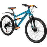 Bicicleta Mercurio Kaizer Dh Rodada 24 Doble Suspensión 21 Velocidades Color Esmeralda