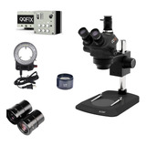 Kit Microscópio 37050 + Lâmpada Led + Câmera + Lente 