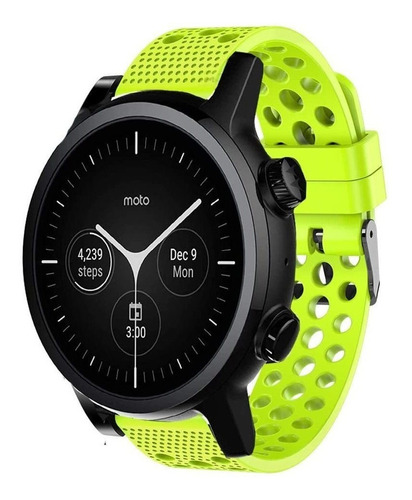 Malla De Silicona Deportiva Reloj Moto 360 3rd Gen Verde