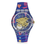Reloj Swatch Love Notes By Swatch Suok147-005 Color De La Correa Multicolor Color Del Bisel Transparente Color Del Fondo Transparente
