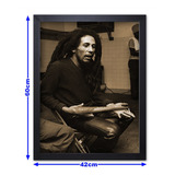 Quadro Com Moldura Decor Bob Marley 00 Tamanho A2 60x42cm
