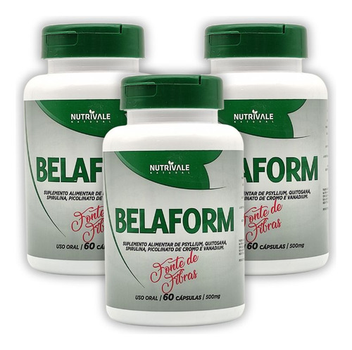 Kit 3x Belaform Termogênico Natural 60 Cápsulas