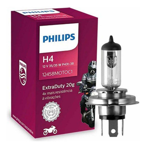 Lâmpada Farol H4 35/35w Titan Twister Ybr Factor Philips