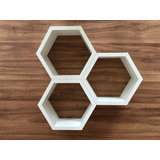 Nicho Colmeia Hexagonal 2 Peças 18cm Prof. Mdf 15mm 