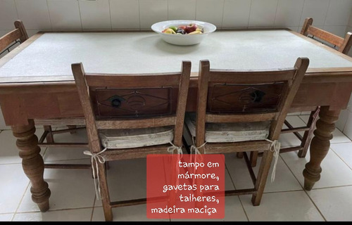 Mesa De Jantar De Mármore 