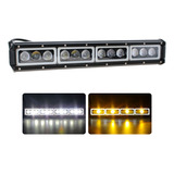 Faro Barra 12 Led Lupa Bicolor Arillo Gel Jeep 4x4 Universaf