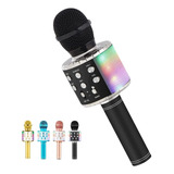 Micrófono Bocina Karaoke, Usb,cambios De Voz Bluetooth,niños
