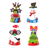 Sombreros De Papel Navideños De Bricolaje Para Niños Santa T