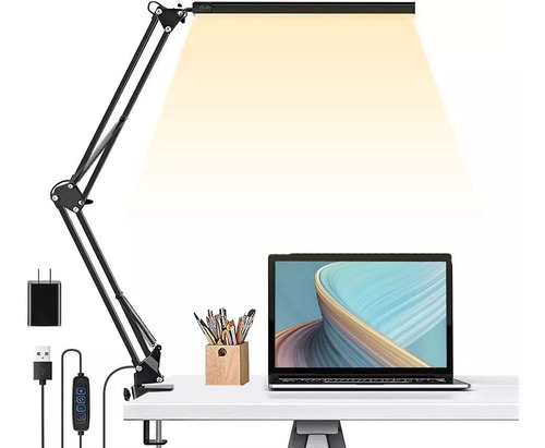 Lampara De Mesa Escritorio Led Flexible Luz Lectura Portatil