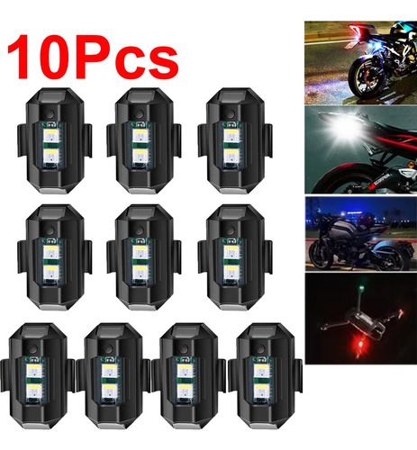 Estrobo Luces Led Recargable Auto Moto Bici Drones