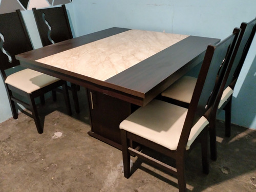 Comedor De 110 X 110 Cm Para 4 Personas (gabinete Integrado)