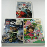 Pack 3 Juegos Wii; Lego Star Wars, Infinity, Doras