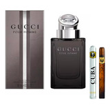 Gucci Pour Homme 90ml Caballero Original+perfume Cuba 35ml