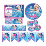 Invitaciones De Cumpleaños Kit Frozen Elsa Imprimelo Tu!!