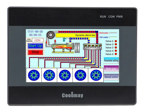 Plc-hmi Coolmay  12/12 Relé, E. Analog:1a4,