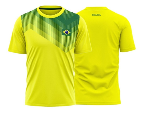 Camisa Brasil Infantil Verde E Amarelo Torcedor