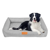 Cama Para Perros Y Gatos Mascotas Soft Respirable Mediana Color Gris Diseño Cama Algodon