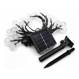 Tira De 20 Luces Led Solar En Forma De Esfera, 16.4 Ft