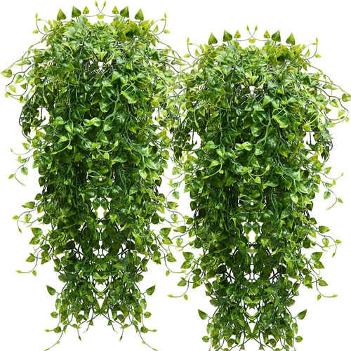 2 Piezas Plantas Colgantes Artificiales 32in Plantas Fa...