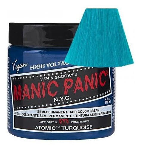Tinte En Crema Semipermanente Manic Panic Atomic Turquoise