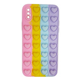 Funda Case Silicona Pop It Anti Estrés Para iPhone X Xs