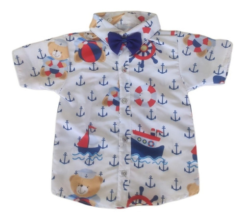 Camisa Ursinho Marinheiro Infantil Temática Social 