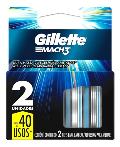 Gillette Mach3  Cartucho De Repuesto Para Rastrillo