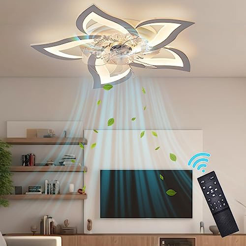 Ventilador De Techo Moderno De Perfil Bajo Con Luces