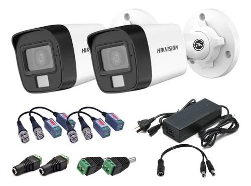 Combo 2 Camaras Seguridad Hikvision 3k 5mp Dual Light Audio