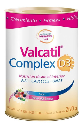 Valcatil Complex D3 Nutre Piel, Cabello Y Uñas X 260 Grs.