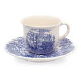 Taza De Té Y Plato De Te Cena Inglesa Biona Azul