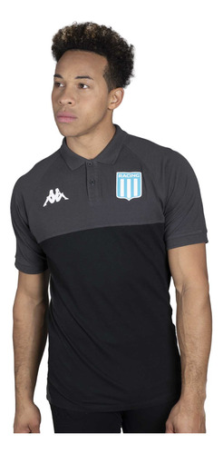 Remera Kappa Racing Salida 2023 Hombre Fútbol Negro