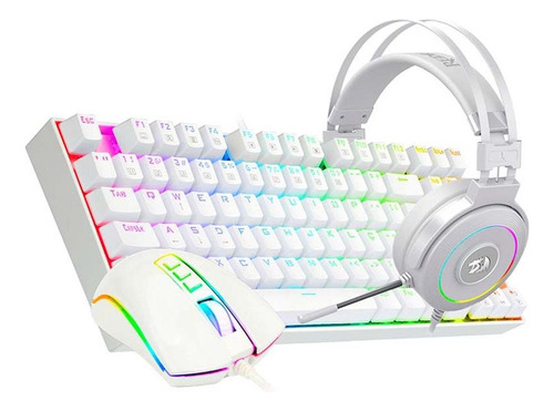 Kit Gamer 3 Em 1 Redragon Rgb Lamia 2, Kumara E Cobra